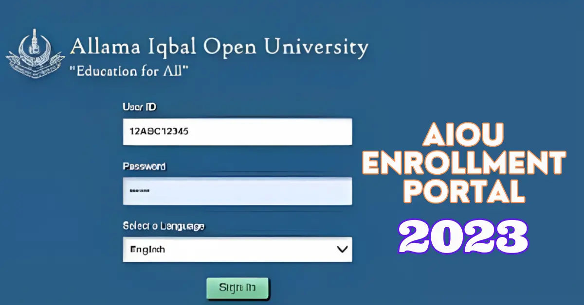 AIOU Enrollment Portal 2023 - Enrollment AIOU Edu Pk